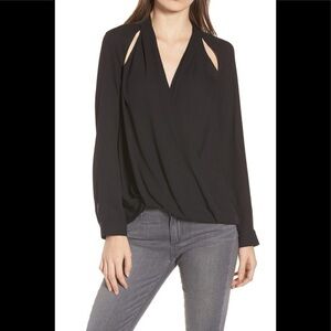 NWOT Trouve Cutout Suplice Top in Black Size M